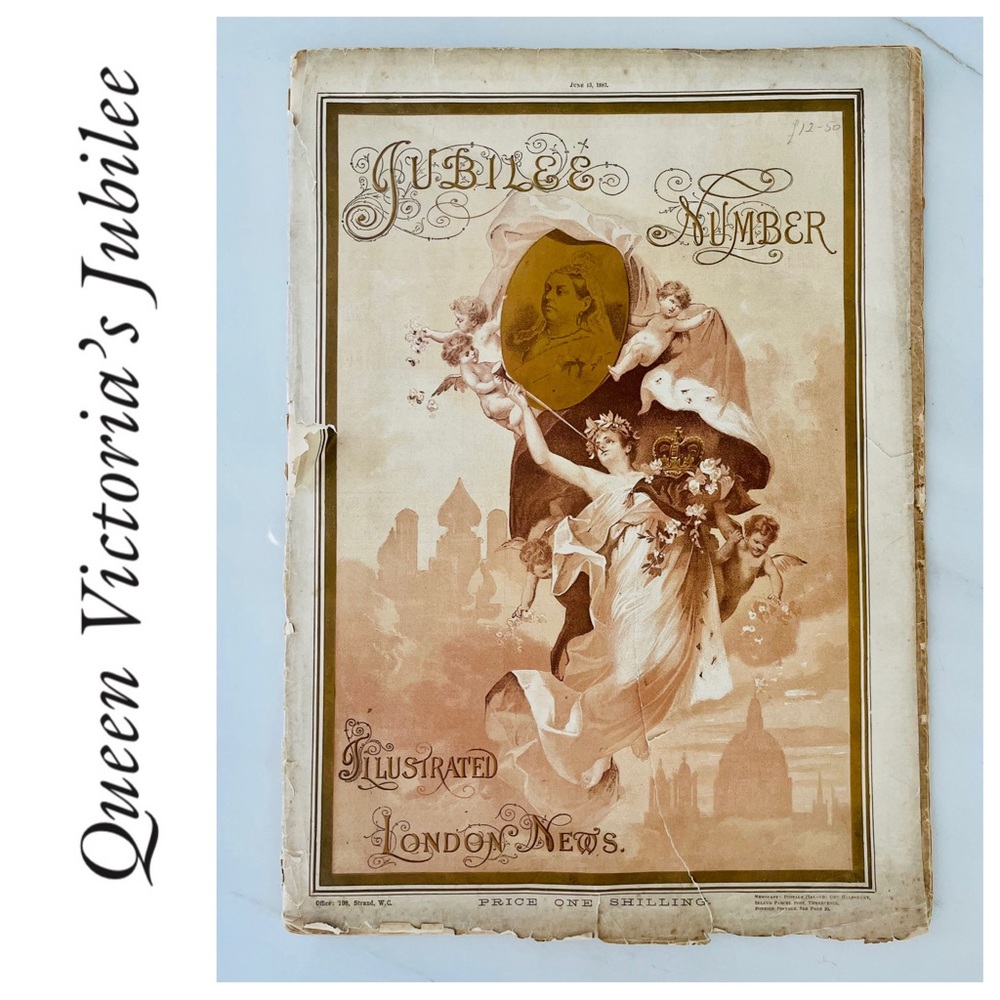 👑 Royal Family Memorabilia Queen Victoria’s Jubilee 1887 Newspaper 👸🏻✨